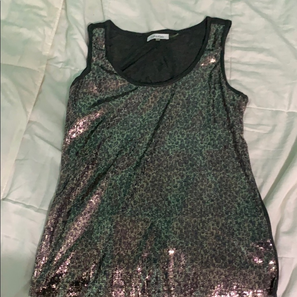 Sequin sleeveless top
